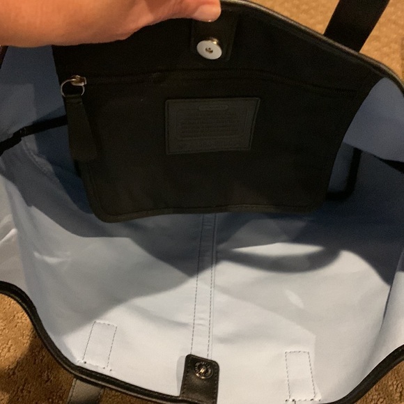 NWOT Vintage Coach “C” Tote/Handbag 11 x 16 Inches In Black - Picture 8 of 10